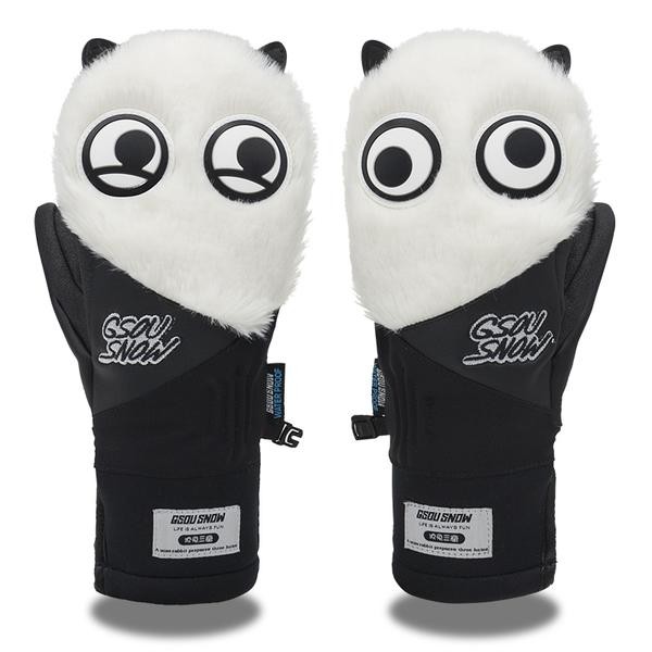 Ski Gear ● Men's Gsou Snow Mascot Furry Snowboard Gloves Winter Mittens - Ski Gear ● Men's Gsou Snow Mascot Furry Snowboard Gloves Winter Mittens-01-1
