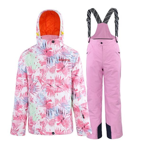 Ski Outlet ● Girls Searipe Color Forest Two Pieces Snowsuit Winter Ski Suits - Ski Outlet ● Girls Searipe Color Forest Two Pieces Snowsuit Winter Ski Suits-01-5