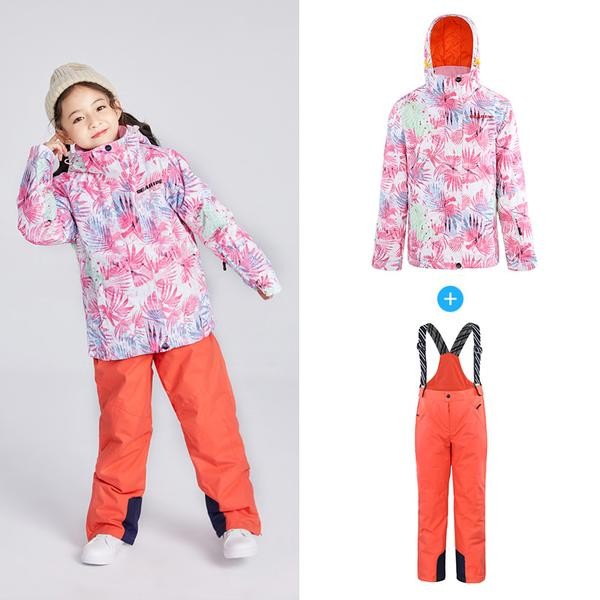 Ski Outlet ● Girls Searipe Color Forest Two Pieces Snowsuit Winter Ski Suits - Ski Outlet ● Girls Searipe Color Forest Two Pieces Snowsuit Winter Ski Suits-01-1