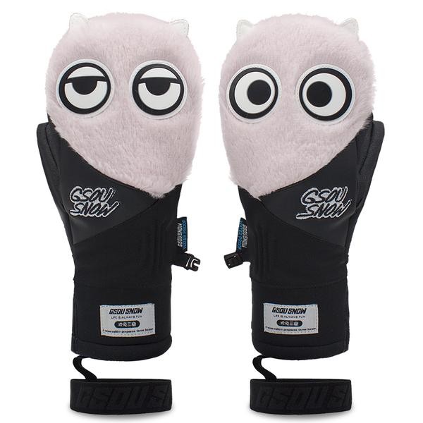 Ski Gear ● Men's Gsou Snow Mascot Furry Snowboard Gloves Winter Mittens - Ski Gear ● Men's Gsou Snow Mascot Furry Snowboard Gloves Winter Mittens-01-4
