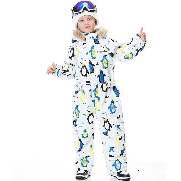 Ski Outlet ● Kid's Blue Magic Waterproof Colorful One Piece Coveralls Ski Suits Winter Jumpsuits - Ski Outlet ● Kid's Blue Magic Waterproof Colorful One Piece Coveralls Ski Suits Winter Jumpsuits-01-7