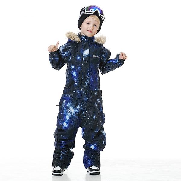 Ski Outlet ● Girls Blue Magic Winter Jumpsuits Waterproof Colorful One Piece Ski Suits - Ski Outlet ● Girls Blue Magic Winter Jumpsuits Waterproof Colorful One Piece Ski Suits-01-9