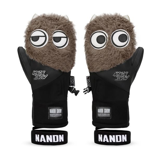 Ski Gear ● Men's Nandn Snow Mascot Furry Snowboard Gloves Winter Mittens - Ski Gear ● Men's Nandn Snow Mascot Furry Snowboard Gloves Winter Mittens-01-5