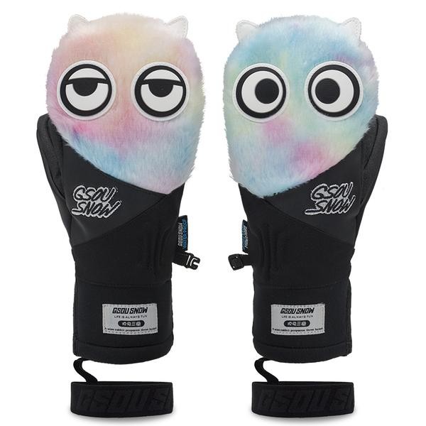 Ski Gear ● Men's Gsou Snow Mascot Furry Snowboard Gloves Winter Mittens - Ski Gear ● Men's Gsou Snow Mascot Furry Snowboard Gloves Winter Mittens-01-5
