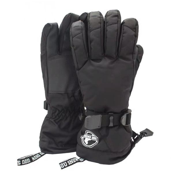 Ski Gear ● Men's Waterproof Simple Black Ski Gloves - Ski Gear ● Men's Waterproof Simple Black Ski Gloves-01-0