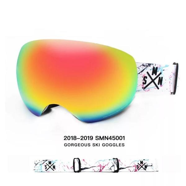 Ski Gear ● Unisex SMN Color Strap Full Screen Ski Goggles - Ski Gear ● Unisex SMN Color Strap Full Screen Ski Goggles-01-4