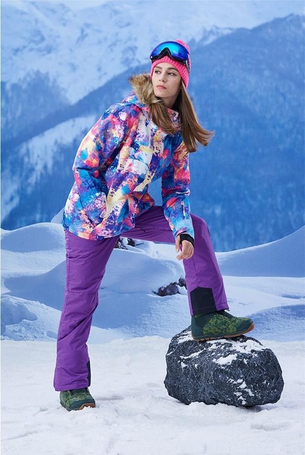 Clearance Sale ● Women's Gsou Snow 10k Color Forest Faux Fur Snowboard Jacket - Clearance Sale ● Women's Gsou Snow 10k Color Forest Faux Fur Snowboard Jacket-01-7
