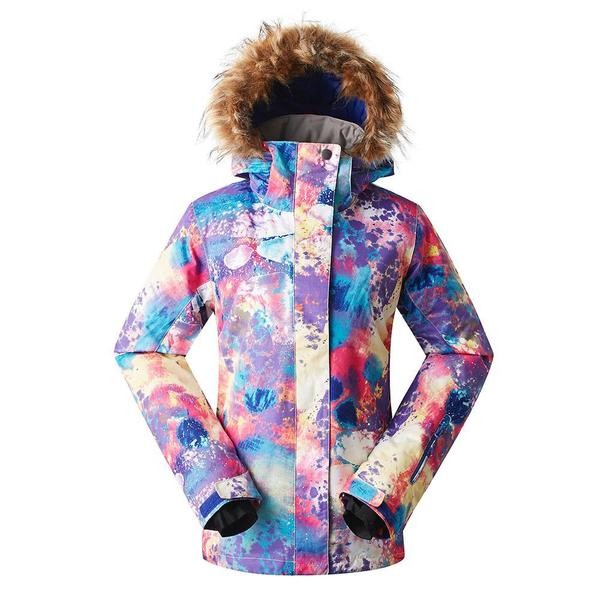 Clearance Sale ● Women's Gsou Snow 10k Color Forest Faux Fur Snowboard Jacket - Clearance Sale ● Women's Gsou Snow 10k Color Forest Faux Fur Snowboard Jacket-01-0