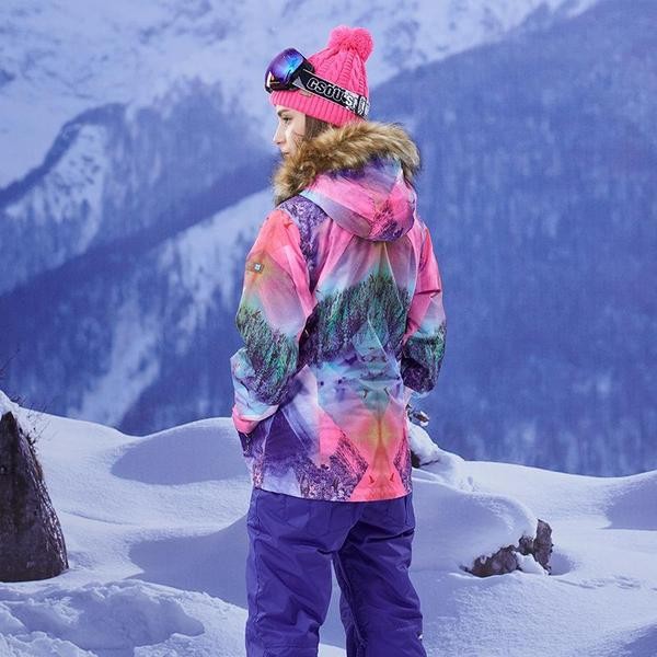 Ski Outlet ● Women's Gsou Snow 15k Mountain Landscape Snowboard Jacket - Ski Outlet ● Women's Gsou Snow 15k Mountain Landscape Snowboard Jacket-01-6