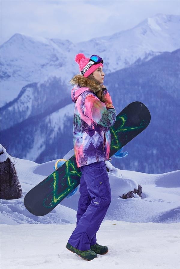 Ski Outlet ● Women's Gsou Snow 15k Mountain Landscape Snowboard Jacket - Ski Outlet ● Women's Gsou Snow 15k Mountain Landscape Snowboard Jacket-01-7