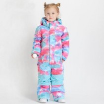 Ski Outlet ● Girls Unisex Waterproof Colorful Winter Cuty Ski Suit One Piece Snowsuits-20