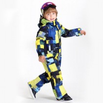 Ski Outlet ● Boy Unisex Waterproof Colorful Winter Outdoor Ski Suit One Piece Snowsuits For Boy & Girl-20