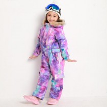Ski Outlet ● Kid's Blue Magic Waterproof Colorful One Piece Coveralls Ski Suits Winter Jumpsuits-20