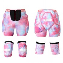 Ski Gear ● Pink Nandn Unisex Tri-Flex Protective Shorts & Knee Pads Set-20