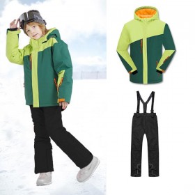 Ski Outlet ● Boys Unisex Winter Mountain Snowsuits Waterproof Jackets & Pants Set