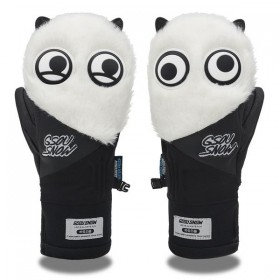 Ski Gear ● Women's Gsou Snow Mascot Furry Snowboard Gloves Winter Mittens