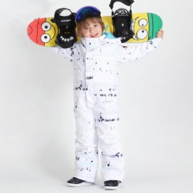 Ski Outlet ● Boy & Girls Unisex Waterproof Colorful Winter Cuty Ski Suit One Piece Snowsuits