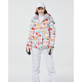 Clearance Sale ● Women's Winter Animals Print Outdoor Fashion Cute Snowboard Jacket