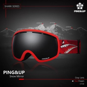 Ski Gear ● Womens & Mens Unisex PINGUP Shark Snow Goggles