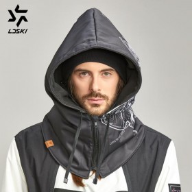 Ski Gear ● Unisex LD Ski Softshell Polar + DryTech Neck Warmer Hooded Ski Snowboard Facemask