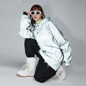 Clearance Sale ● Women's Nandn Unisex Snow Addict Fluorescent Camo Street Style Coach Jacket