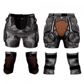Ski Gear ● Nandn Unisex Total Impact Protective Shorts & Knee Pads