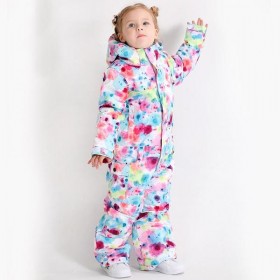 Ski Outlet ● Girl Unisex Waterproof Colorful Winter Outdoor Ski Suit One Piece Snowsuits For Boy & Girl