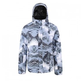 Ski Outlet ● Men's Searipe Cool Mountain Picture 3D Print Waterproof Ski Jacket