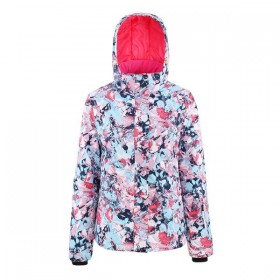 Ski Outlet ● Women's Searipe Floral Art Flower Winter Warm Waterproof Ski Jacket