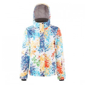 Ski Outlet ● Women's Searipe New Fashion Beauty Flower Colorful Waterproof Ski Jacket