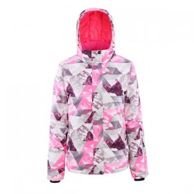 Ski Outlet ● Women's Searipe Snow Mountain Pink Winter Waterproof Ski Jacket