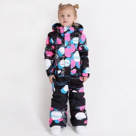 Ski Outlet ● Youth Waterproof Colorful Winter Cuty Ski Suit One Piece Snowsuits