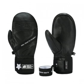 Ski Gear ● Mens Unisex High Experience Volta Leather Snow Sports Mittens Ski Gloves