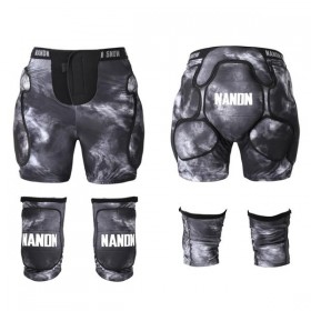 Ski Gear ● Nandn Unisex Tri-Flex Protective Shorts & Knee Pads Set