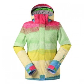 Ski Outlet ● Women's Gsou Snow 10k Color Rainbow Mountains Ski Jacket