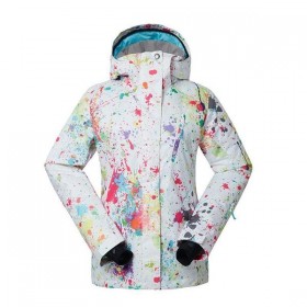 Clearance Sale ● Women's Gsou Snow 10k Lake Tahoe Color Splash Snowboard Jacket