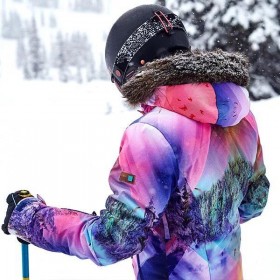 Ski Outlet ● Women's Gsou Snow 15k Mountain Landscape Snowboard Jacket
