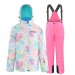 Ski Outlet ● Girls Searipe Color Forest Two Pieces Snowsuit Winter Ski Suits - 0