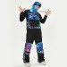 Ski Outlet ● Men's Vector Glittery Star Insulated Overalls Bib Snow Pants - 0