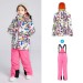 Ski Outlet ● Girls Searipe Color Forest Two Pieces Snowsuit Winter Ski Suits - 2
