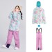 Ski Outlet ● Girls Searipe Color Forest Two Pieces Snowsuit Winter Ski Suits - 4