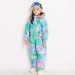 Ski Outlet ● Kid's Blue Magic Waterproof Colorful One Piece Coveralls Ski Suits Winter Jumpsuits - 4