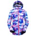 Ski Outlet ● Women's Snowy Owl Stylish Camo Blue Colorful Print Ski Jacket - 0